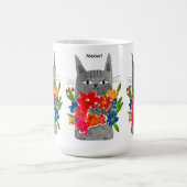 フラワーキャット コーヒーマグカップ (中央)