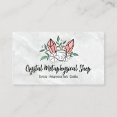フラワーキャンドルクリスタル形而上学的ショップ 名刺 (正面)