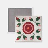 フラワーキルトブロック マグネット (正面/裏面)