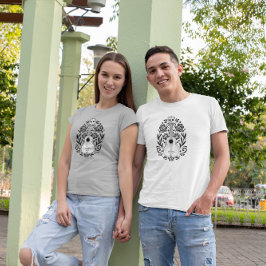 フラワーギター死者の日デザイン Tシャツ