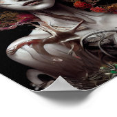 フラワークイーンシュールゴシックファンタジーアートポスター ポスター (角)