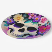 フラワークラウンに微笑むボホースカル ペーパープレート (アングル)