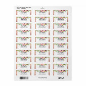 フラワークラウングリッターピンクローズ金ゴールドリターン ラベル (フルシート)