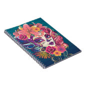 フラワークラウンスカルの砂糖ポートレート ノートブック (右側)