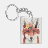 フラワークラウンフォレスターキツネ キーホルダー (正面左)