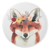 フラワークラウンフォレスターキツネ セラミックノブ (正面)