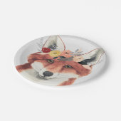 フラワークラウンフォレスターキツネ ペーパープレート (アングル)