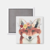 フラワークラウンフォレスターキツネ マグネット (正面/裏面)