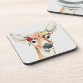 フラワークラウンフォレスターシカ コースター (左側)