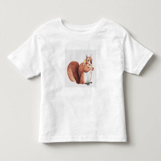 フラワークラウンフォレスターリス トドラーTシャツ (正面)