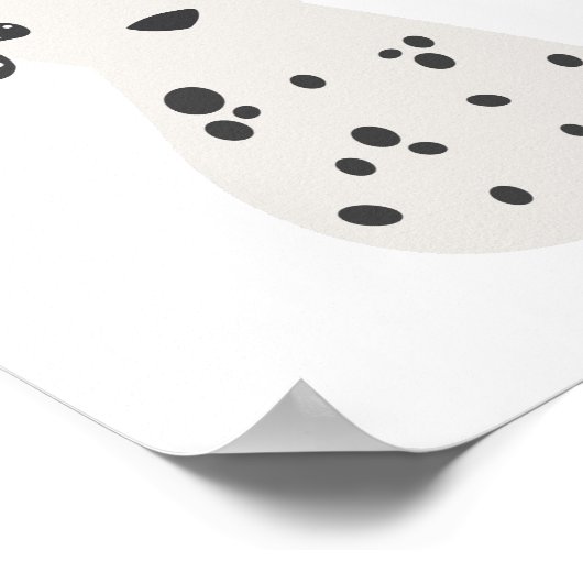 フラワークラウン付きダルマチアン子供部屋キッズポスター ポスター (角)