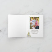 フラワークリスマスツリーファミリーフォトカードテンプレート シーズンカード (内部)