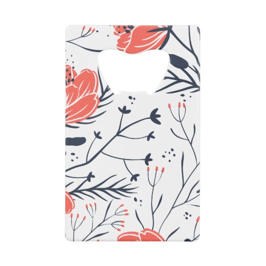 フラワークレジットカードボトルオープナー クレジットカード栓抜き (正面)