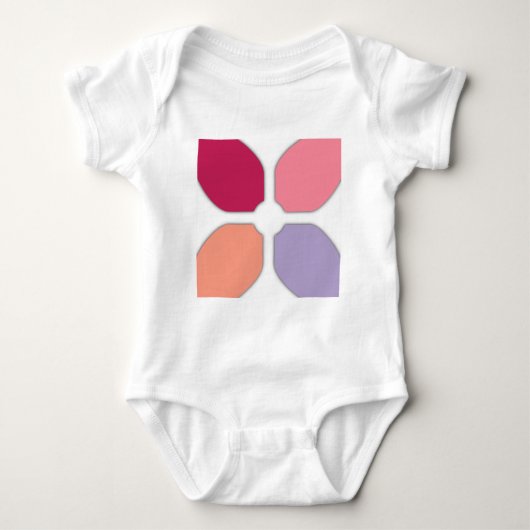 フラワークロス ベビーボディスーツ (正面)