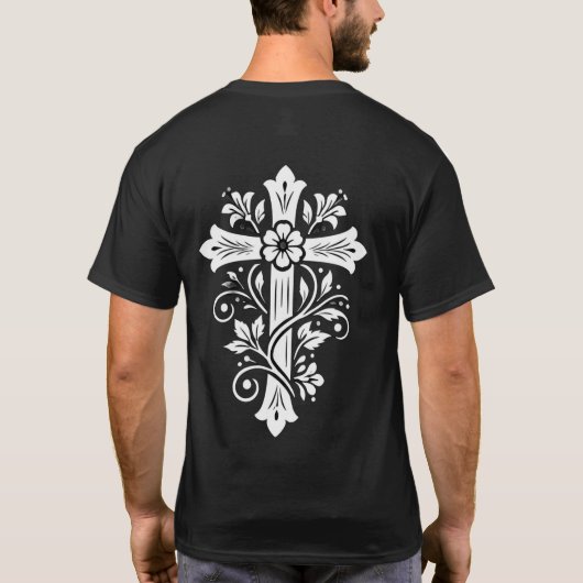 フラワークロス Tシャツ (裏面)
