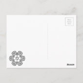 フラワークロチェットチャートパターン – カスタム背景 ポストカード (裏面)