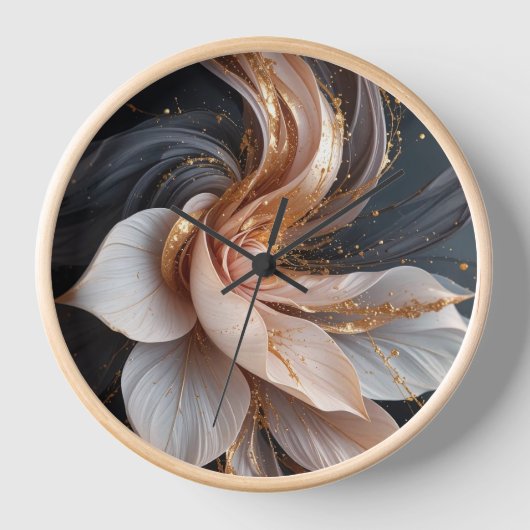 フラワークロック 壁時計 (正面)