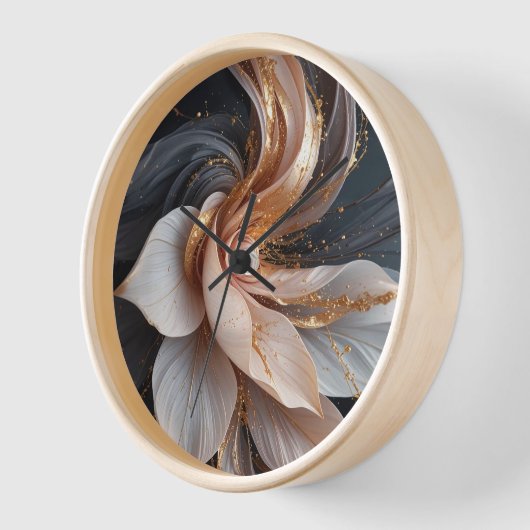 フラワークロック 壁時計 (傾斜)