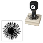 フラワーグラフィカルなタンポポ装飾 ラバースタンプ (押印)