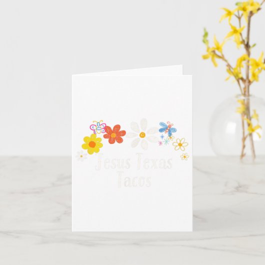 フラワーグラフィックおもしろいステキサス州タコスことわざフロロ カード (黄色い花)