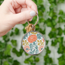 フラワーグラフィックヴィンテージ キーホルダー