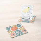 フラワーグラフィックヴィンテージ スクエアペーパーコースター (インサイチュ)