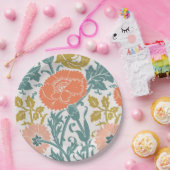 フラワーグラフィックヴィンテージ ペーパープレート (パーティー)