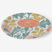 フラワーグラフィックヴィンテージ ペーパープレート (アングル)