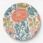 フラワーグラフィックヴィンテージ ペーパープレート (正面)
