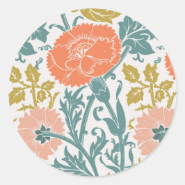 フラワーグラフィックヴィンテージ ラウンドシール