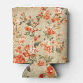 フラワーグランジアート：抽象デザイン 缶クーラー (裏面)