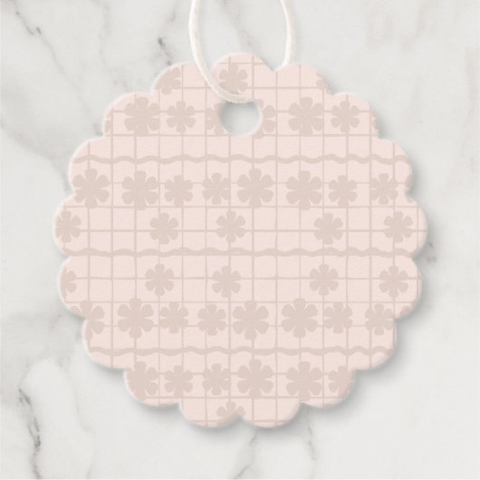 フラワーグリッドのギフトタグ フェイバータグ (正面)