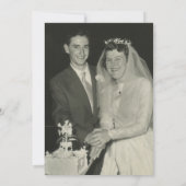 フラワーグリーンイニシャル 50周年結婚記念日 招待状 (裏面)