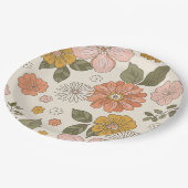 フラワーグルービー | Boho | 70sテーマ紙 ペーパープレート (アングル)