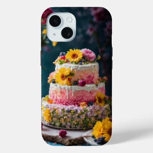 「フラワーケーキフード写真 – iPhoneで撮影 Case-Mate iPhoneケース (裏面)