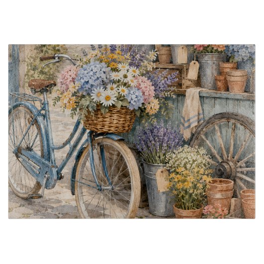 フラワーコアフラワーマーケット自転車 カッティングボード (正面)