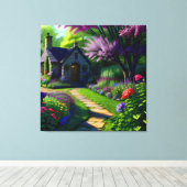 フラワーコテージ3 キャンバスプリント (インサイチュ (ウッドフロア))