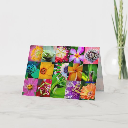 フラワーコラージガーデンフローラ空白のすべての行事 シーズンカード (正面)