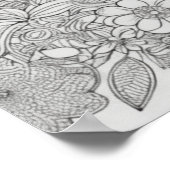 フラワーコラージュ着色ポスター壁の装飾 ポスター (角)