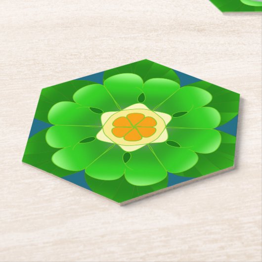 フラワーコースター1バイブラックライオン創造 ペーパーコースター (アングル)