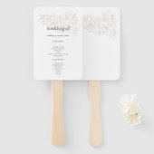 フラワーコーナーのエレガントな結婚式 ハンドファン (正面&裏面)