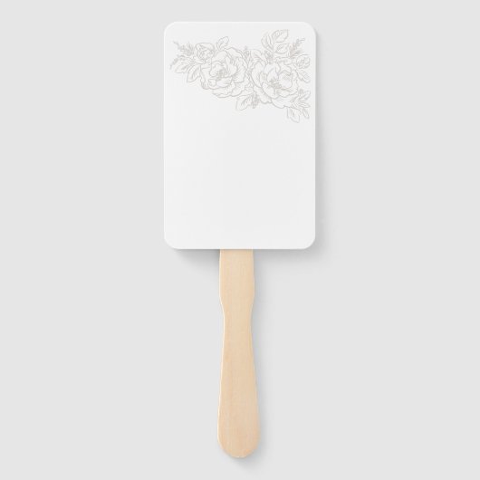 フラワーコーナーのエレガントな結婚式 ハンドファン (裏面)