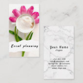 フラワーコーヒーイベント計画モダン名刺 名刺 (正面/裏面)