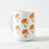 フラワーコーヒーマグティーポット コーヒーマグカップ (正面左)