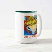 フラワーコーヒーマグ植木機 ツートーンマグカップ (正面右)