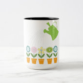 フラワーコーヒーマグ ツートーンマグカップ (中央)