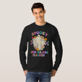 フラワーゴーストのホラーな小学2年生の先生 ハロウィン Tシャツ (正面フル)