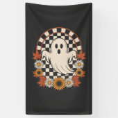 フラワーゴースト 秋 ボホー ハロウィン 横断幕 (縦)