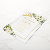 フラワーゴールデンバタフライキンセアニェラ 箔招待状 (回転した状態)