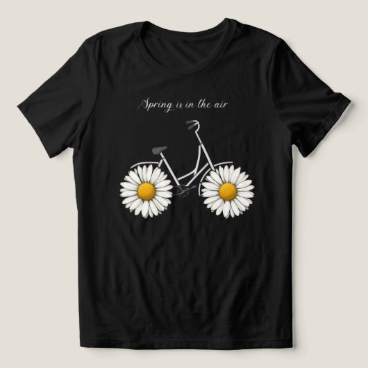 フラワーサイクル 女性用 抽象画 サイクリングTシャツ トライブレンドTシャツ (デザイン正面)